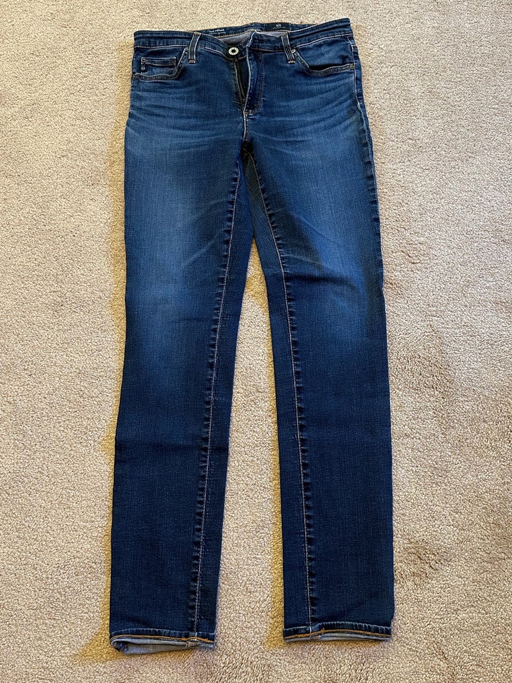 AG Prima Medium Dark Blue Women’s Slim Jeans